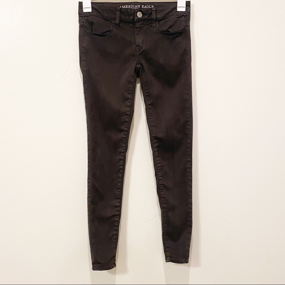 AEO Dark Green Super Stretch Jeggings